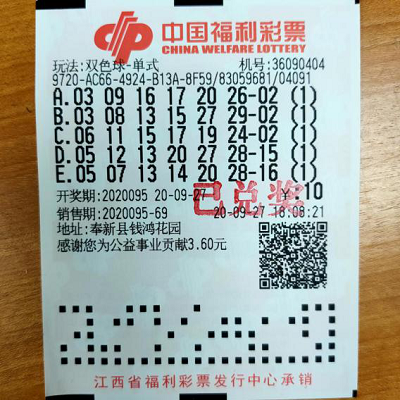 守号双色球，一位彩民的幸运之旅彩票双色球守号中大奖多少钱