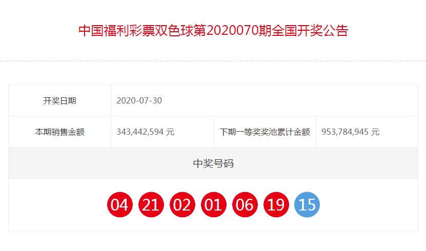 福利彩票双色球